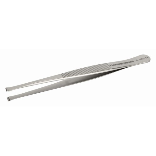 Pinzas de posicionamiento con componentes de acero inoxidable estilo 582 con mangos dentados y puntas ranuradas para dispositivos cilíndricos de 1 mm | TL 582-SA